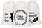Papierdrachen 3 Leinensäckchen mit Aufdruck - Osterverpackung Geschenkverpackung Tischdeko - Stoffsäckchen zu Ostern - Hasen - 20x30 cm - Set 6