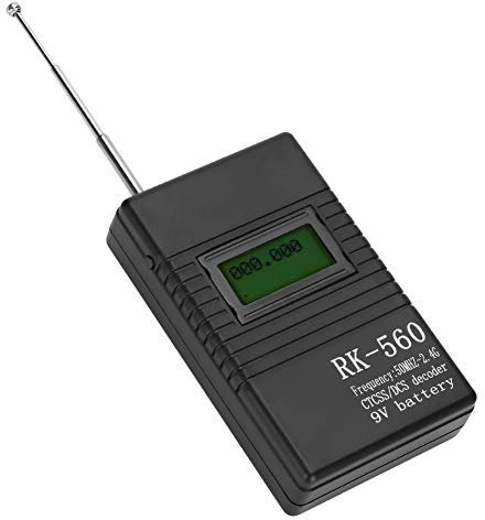 ciciglow Medidor Contador De Frecuencia De 50MHz-2.4GHz, Medidor De Radiofrecuencia Portátil, con Antena, Medidor De Frecuencia Portátil, Adecuado para Pruebas DCS Y CTCSS