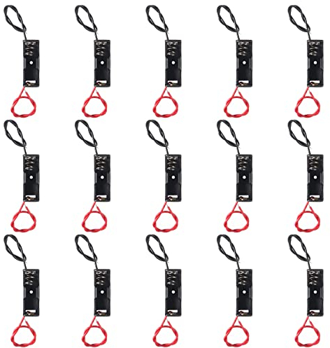 15PCS 12V 23A Battery Holder A23 Battery Case with Leads Wires Battery Spring Clip Holder Box