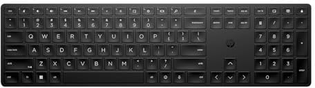 HP 450 programmierbare kabellose Tastatur, Schwarz (4R184AA#ABL)