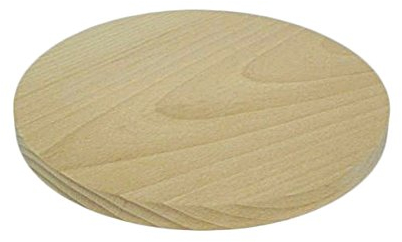 10x Rundes rundes Schneidebrett aus Holz zum Schneiden von Pizzaholz doppelseitig 15cm