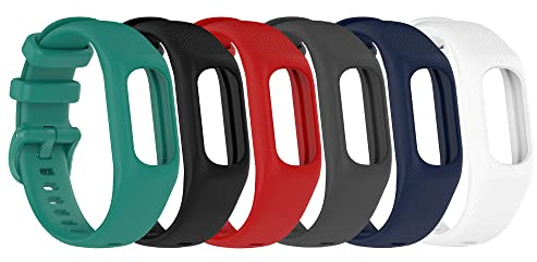 Chofit 6-Pack Straps Compatible with Garmin Vivosmart 5 Strap, Soft Silicone Sport Wristband Replacement Arm Band for Vivosmart 5 Fitness Tracker