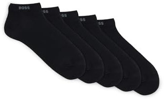 BOSS Herren 5P AS Uni CC Fünfer-Pack Sneakers-Socken aus Baumwoll-Mix mit Branding Schwarz 39-42