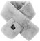 JIAHG Women Girls USB Heated Plush Scarf Fluffy Heating Neck Warmer Neck Wrap Winter Warm Faux Fur Neck Scarf Shawl Furry Ladies Scarves Neckerchief Christmas Valentine’s Gift