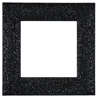 ElekTek Decorative Switch Surround Frame Cover Finger Plate Milano Sparkle Black Sparkle