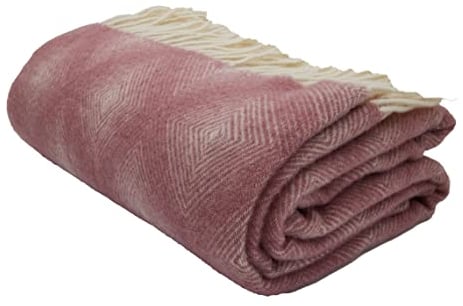 GLAESER Wohndecke - fair de Luxe Wolle pur | Wolldecke aus 100% Wolle | Couchdecke/Sofadecke | Wohlfühlende und Anschmiegsame Kuscheldecke | (Brick dust)