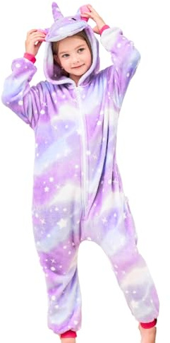 Piefry Morbida Unicorno Pigiama Intero per Bambina & Ragazza