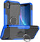Asuwish Handyhülle für iPhone XR Hülle mit Glas Folie Schutzfolie und Magnetisch Ring Ständer i 10XR 10R RX XRHülle Slim Handy Hüllen Schutzhülle Handyhüllen Schutzglas Panzerfolie Phone Case Blau