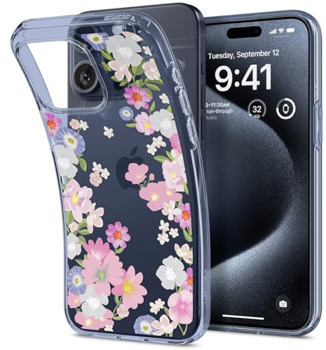 Spigen Liquid Crystal Hülle Kompatibel mit iPhone 15 Pro - Blossom