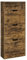VASAGLE Shoe Cabinet 3 Flip Doors, 4 Tier Shoe Rack, with 1 Open Compartment, Adjustable and Removable Divider, for 14-18 Pairs Shoes, for Narrow Entrance, 24 x 60 x 130 cm, Rustic Brown LBC046B01