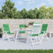 JUNZAI Hochlehner-Auflagen 4 STK. Grün Oxford-Gewebe, Sitzauflagen Gartenmöbel, Auflagen Für Gartenmöbel, Gartenstuhlauflagen Hochlehner, Polsterauflagen Für Gartenmöbel