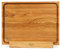 B4K® 40х30x4cm | Küchenbrett aus Eiche | Antibakterielle Oberfläche | Geölt | Tranchierbrett | Schneidebrett | Hackbrett | Servierbrett | Brotbrett (Hackbrett mit Saftrillen & Ständer)