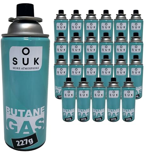 SOUK ONE Gaskartusche Premium 227g Typ MSF-1a Bajonett Ventil Campingkocher, Gasheizung, Camping Gas Butangas Kartusche (56x 227g)