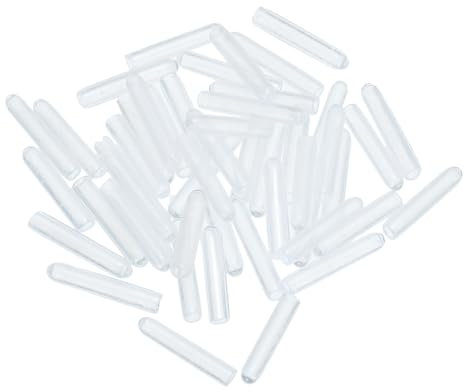 QUARKZMAN 50Stk Gummi-Endkappen 2mm ID Vinyl PVC Rundrohr Bolzenkappe Abdeckung Schutzvorrichtungen für Schraubengewinde Klar