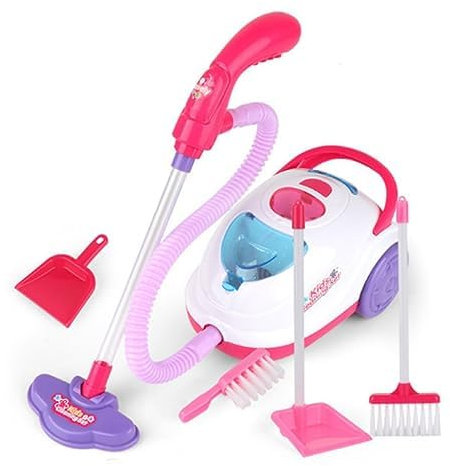 SDMAX Kids Toy Vacuum Cleaner Hoover, With Accessories And Children Cleaning Playset, Pretend Play, Parent-Child Interaction, Toy With Sound Effect, Gift For Kids