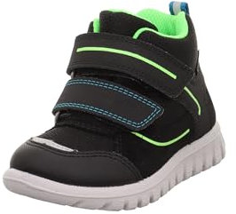 Superfit Jungen SPORT7 MINI leicht gefütterte Gore-Tex Sneaker, SCHWARZ/HELLGRÜN 0010