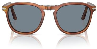 Persol Po3345s Quadratische Sonnenbrille, Terra Di Siena/Hellblau, 54 mm