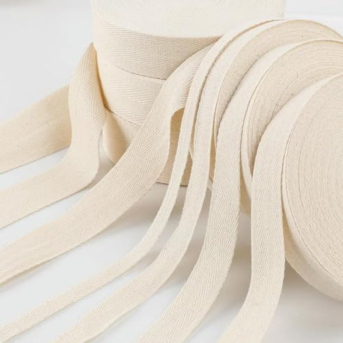 OPica 10/15/20/25/30/40/50/60 mm breites Twill-Baumwoll-Gurtband, Schrägband für Taschen, Heimtextilien, handgefertigtes Handwerk, Nähzubehör, 50 Yards