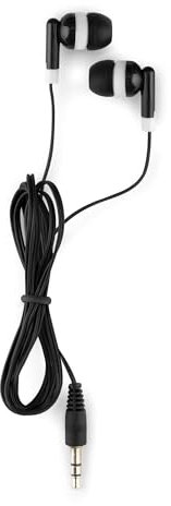 Power Dynamics TG Stereo Earphones, Comfortable In-Ear Monitor Headphones with Extended Bass Response, Soft Silicone Earpieces, 3.5mm Jack - Ideal for Wired In Ear Monitor Systems (Black, White)