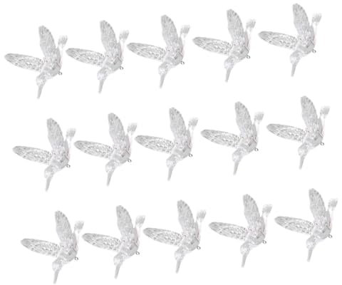 HANABASS 15St Deckenvögel klare Kolibri-Ornamente Kolibris-Formdekoration Kolibri-Anhänger Hochzeitsdekoration umhängelampe lampen Deckenkolibrisdekorationen hängender Kolibri Acryl