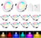 GEYUEYA Home Einbaustrahler Led 10er Set, Led Spots 230v 9W Kit RGBCW Bluetooth/WLAN Dimmbar, Mit Fernbedienung + Smart Bridge + Bedienfeld, Deckenspots, Spots Deckenleuchte