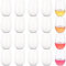 LOLYSIC 20 Pcs Plastic Wine Glasses Reusable,16oz 450ml Clear Stemless Plastic Wine Glasses Unbreakable Plastic Wine Cups Glasses for Camping Picnic Party Weddings