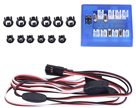 RC-Blinklicht, 12 LED-Beleuchtungssystem-Kit, Simulations-Blinklichter, Kunststoff-RC-Blinklampe, RC-Zubehör für 1/10 RC-Auto