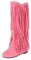 Stivaletti classici con frange, alla caviglia, con tacco basso, eleganti stivali invernali con frange, comodi e antiscivolo, per donne, Colore: rosa., 40