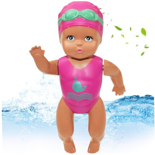 Schwimmer-Puppe, bewegliche Gelenke, manuelle Schwimm-Babypuppe, wasserdicht, niedliche Wasser-Babypuppe für Bad, Pool, Wasser-Babypuppe, Spielzeug, Mädchen, Wasser-Babypuppe, Schwimm-Babypuppe, Bade-