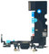 MEEFIX Charging Port Replacement for iPhone SE 3rd 2022 - Audio Headphone Jack USB Dock Connector Flex Cable with Microphone/Antenna/Bracket - Black