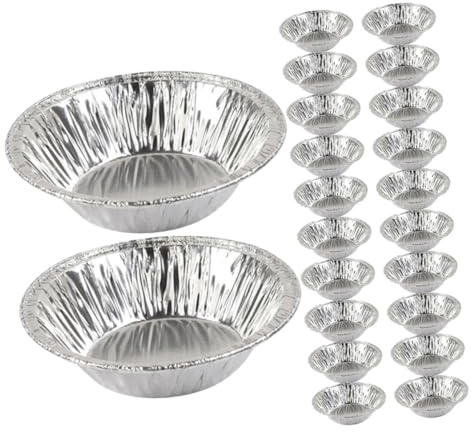 UTHCLO 300pcs Egg Tart Mold Tinfoil Molds Baking Egg Tart Tray for Dessert Baking Cups Cupcake Cups