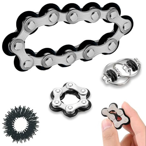 Das 4-Teilige Stressabbau-Spielzeugset Enthält Kreative Designs Wie Flip Chain Und Adhs Spielzeug, Adhs Hilfsmittel Stress Abbauen Und Kindern Mit Adhs Helfen Können, Ihre Konzentration Zu Trainieren