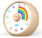 Visueller Timer für Kinder, 60-Minuten Countdown für Klassenzimmer Büro Küche, Schreibtisch Timer Kinder Zeitmanagement Tools mit leisem Betrieb, Tomato Time Tool Regenbogenmuster (Khaki)