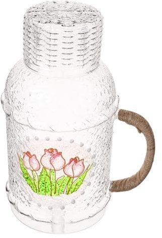 Gatuida Glass Pitcher Tulip Lid Water Jug Lid for Hot Cold Drinks Delicate Glass Kettle