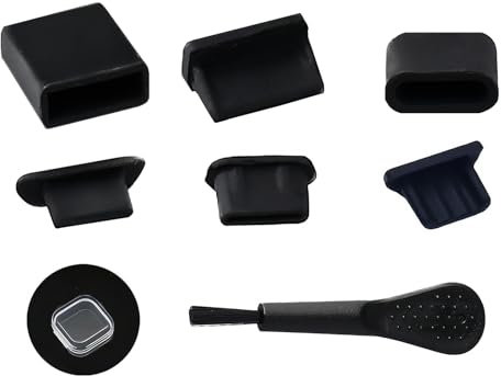 Vidsmow Lot de 30 Bouchons De Protection en Silicone pour Port USB Type-C, USB C Mâle, Micro USB, Hdmi, USB C Mâle, Brosse De Nettoyage, Boîte De Rangement, Protection pour Smartphone Et Pc