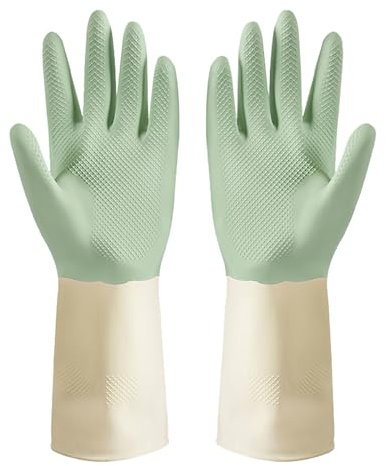 DIRBAK Cleaning Gloves Reusable Comfortable Washing Gloves Housework Gloves for Home Kitchen Bathroom Latex Material S Size