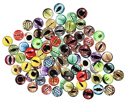 Holibanna Yeux en Verre DIY pour Poupées 100pcs Accessoires De Bricolage 18mm Réalistes pour Marionnettes Jouets Créations Artistiques