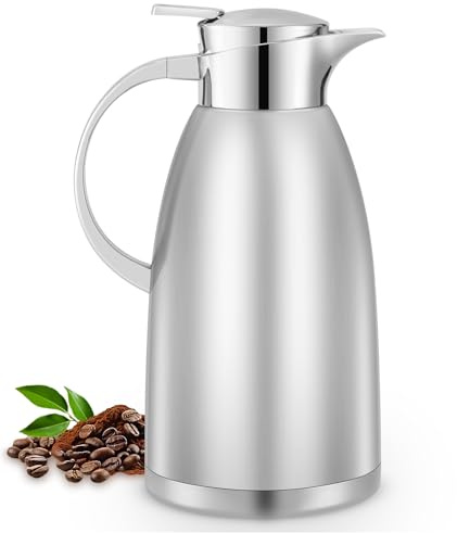 Nymblis 2.3L Thermal Coffee Jug, Double-Walled Vacuum Insulated Coffee Pot