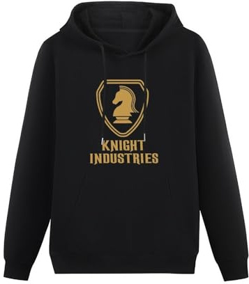 BERRAHI Knight Industries Rider Michael David Hasselhoff Kitt Foundation 80S Fun Men Hooded Black M