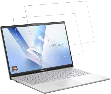 KZIOACSH 3 Pack Screen Protector for ASUS Vivobook 15 E1504FA Laptop 15.6 Inch, Ultra Slim HD Clarity Touch Sensitive Scratch-Resistant Shatterproof Bubble Free TPU Screen Guard