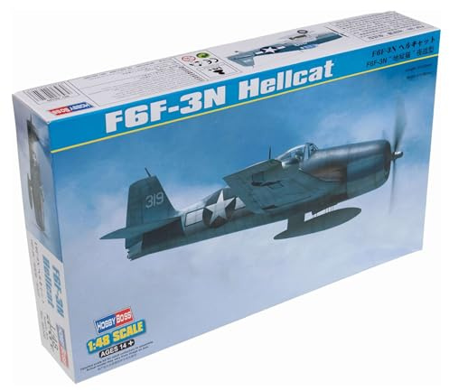 Hobby Boss 80340 Modellbausatz F6F-3N Hellcat, Grau