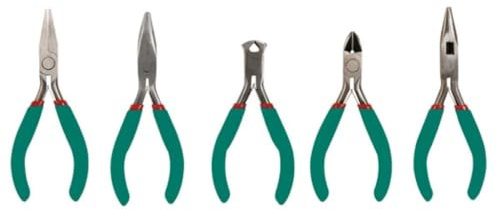 Velleman Set mit 5 Präzisionszangen, für professionelle und hobbybezogene Nutzung