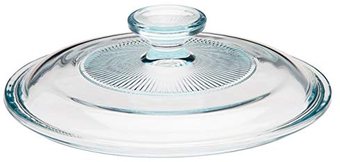 Corning Ware/Pyrex Clear Round Glass Lid (Ribbed) (7 1/4 Zoll Durchmesser) (G-5-C A)