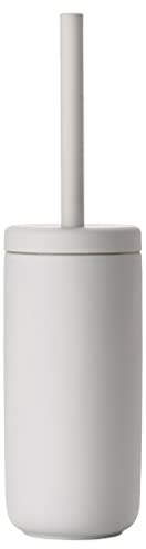 Zone Denmark Ume Toilettenbürste, WC Bürste, Klobürste in Schönem Dänischem Design, aus Steinzeug mit Soft Touch-Beschichtung, Durchm. 10 cm, Höhe 38,7 cm, Soft Grey (Hellgrau)