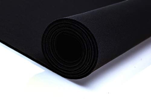 Nurek Scuba Neopren Schaumstoff Dickes Gestrick 50 x 150 cm (Schwarz)