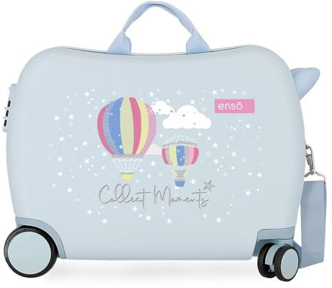 Enso Collect Moments, Valigia Per Bambini 2 Ruote Multidirezionali Ragazza, (Cian), 50x38x20 cms
