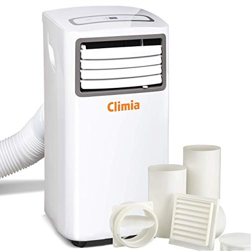 Climia CMK 2600 Condizionatore Portatile con Raffreddamento Ecologico 3 in 1 - Aircondition, Ventilatore e Deumidificatore con Passante a muro