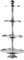 Etagere XXL 4-Stöckig Dekoteller Schale Deko Dekoration - Servierplatte Groß aus Metall Aluminium - Silber Luxus - Tischdeko Hochzeit - Weihnachtsdeko für Wohnzimmer, Esszimmer oder Küche - 95 cm