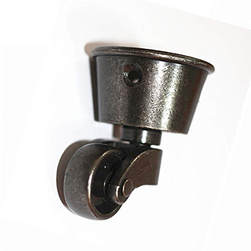 Vogueing Tool Ruedas giratorias de latón macizo, estilo roscado, estilo antiguo, vintage, 1 unidad, ruedas universales para muebles para sofás y mesas, sillas
