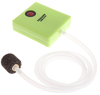 siwetg Bomba de aire para acuario con batería seca, aireador de oxígeno con piedra de aire, batería seca, súper mini bomba de oxígeno JHG-8107